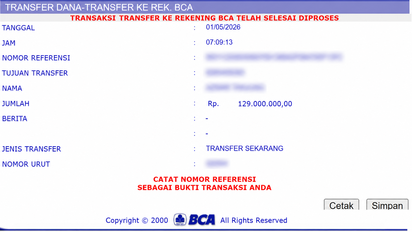 Bukti Transfer